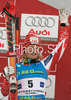 Third placed Tanja Poutiainen of Finland celebrates her medal won in Women giant slalom race of Ofterschwang Audi FIS Ski World Cup 2008-09. Giant slalom race of Women Audi FIS Ski World Cup 2008-09 was held in Ofterschwang, Germany, on Friday, 6th of March 2009.
