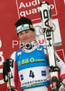 Second placed Elisabeth Goergl of Austria celebrates her medal won in Women giant slalom race of Ofterschwang Audi FIS Ski World Cup 2008-09. Giant slalom race of Women Audi FIS Ski World Cup 2008-09 was held in Ofterschwang, Germany, on Friday, 6th of March 2009.
