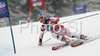 Winner Kathrin Zettel of Austria skiing in second run of Women giant slalom race of Ofterschwang Audi FIS Ski World Cup 2008-09. Giant slalom race of Women Audi FIS Ski World Cup 2008-09 was held in Ofterschwang, Germany, on Friday, 6th of March 2009.
