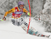 Sixth placed after first run Maria Riesch of Germany skiing in first run of Women slalom race of Ofterschwang Audi FIS Ski World Cup 2008-09. Slalom race of Women Audi FIS Ski World Cup 2008-09 was held in Ofterschwang, Germany, on Saturday, 7th of March 2009.
