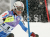 Manuela Moelgg of Italy skiing in first run of Women slalom race of Ofterschwang Audi FIS Ski World Cup 2008-09. Slalom race of Women Audi FIS Ski World Cup 2008-09 was held in Ofterschwang, Germany, on Saturday, 7th of March 2009.

