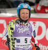 Ninth placed Tanja Poutiainen of Finland reacts in finish of second run of Women slalom race of Ofterschwang Audi FIS Ski World Cup 2008-09. Slalom race of Women Audi FIS Ski World Cup 2008-09 was held in Ofterschwang, Germany, on Saturday, 7th of March 2009.
