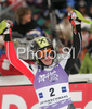 Third placed Nicole Hosp of Austria reacts in finish of second run of Women slalom race of Ofterschwang Audi FIS Ski World Cup 2008-09. Slalom race of Women Audi FIS Ski World Cup 2008-09 was held in Ofterschwang, Germany, on Saturday, 7th of March 2009.
