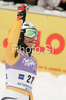 Sixth placed Susanne Riesch of Germany reacts in finish of second run of Women slalom race of Ofterschwang Audi FIS Ski World Cup 2008-09. Slalom race of Women Audi FIS Ski World Cup 2008-09 was held in Ofterschwang, Germany, on Saturday, 7th of March 2009.
