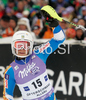 Second placed Frida Hansdotter of Sweden reacts in finish of second run of Women slalom race of Ofterschwang Audi FIS Ski World Cup 2008-09. Slalom race of Women Audi FIS Ski World Cup 2008-09 was held in Ofterschwang, Germany, on Saturday, 7th of March 2009.
