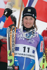 Seventh placed Maria Pietilae-Holmner of Sweden celebrates her success in Women slalom race of Ofterschwang Audi FIS Ski World Cup 2008-09. Slalom race of Women Audi FIS Ski World Cup 2008-09 was held in Ofterschwang, Germany, on Saturday, 7th of March 2009.
