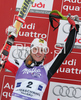 Third placed Nicole Hosp of Austria celebrates her medal won in Women slalom race of Ofterschwang Audi FIS Ski World Cup 2008-09. Slalom race of Women Audi FIS Ski World Cup 2008-09 was held in Ofterschwang, Germany, on Saturday, 7th of March 2009.
