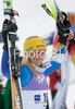 Second placed Frida Hansdotter of Sweden celebrates her medal won in Women slalom race of Ofterschwang Audi FIS Ski World Cup 2008-09. Slalom race of Women Audi FIS Ski World Cup 2008-09 was held in Ofterschwang, Germany, on Saturday, 7th of March 2009.
