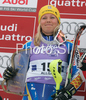 Second placed Frida Hansdotter of Sweden celebrates her medal won in Women slalom race of Ofterschwang Audi FIS Ski World Cup 2008-09. Slalom race of Women Audi FIS Ski World Cup 2008-09 was held in Ofterschwang, Germany, on Saturday, 7th of March 2009.
