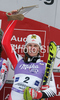 Third placed Nicole Hosp of Austria celebrates her medal won in Women slalom race of Ofterschwang Audi FIS Ski World Cup 2008-09. Slalom race of Women Audi FIS Ski World Cup 2008-09 was held in Ofterschwang, Germany, on Saturday, 7th of March 2009.
