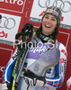 Winner Sandrine Aubert of France celebrates her medal won in Women slalom race of Ofterschwang Audi FIS Ski World Cup 2008-09. Slalom race of Women Audi FIS Ski World Cup 2008-09 was held in Ofterschwang, Germany, on Saturday, 7th of March 2009.
