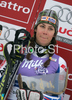 Winner Sandrine Aubert of France celebrates her medal won in Women slalom race of Ofterschwang Audi FIS Ski World Cup 2008-09. Slalom race of Women Audi FIS Ski World Cup 2008-09 was held in Ofterschwang, Germany, on Saturday, 7th of March 2009.
