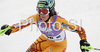Eight placed Marie-Michele Gagnon of Canada skiing in second run of Women slalom race of Ofterschwang Audi FIS Ski World Cup 2008-09. Slalom race of Women Audi FIS Ski World Cup 2008-09 was held in Ofterschwang, Germany, on Saturday, 7th of March 2009.
