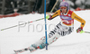 Fifth placed Maria Riesch of Germany skiing in second run of Women slalom race of Ofterschwang Audi FIS Ski World Cup 2008-09. Slalom race of Women Audi FIS Ski World Cup 2008-09 was held in Ofterschwang, Germany, on Saturday, 7th of March 2009.
