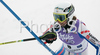 Winner Sandrine Aubert of France skiing in second run of Women slalom race of Ofterschwang Audi FIS Ski World Cup 2008-09. Slalom race of Women Audi FIS Ski World Cup 2008-09 was held in Ofterschwang, Germany, on Saturday, 7th of March 2009.
