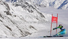 Katja Jazbec of Slovenia skiing in first run of first Women GS FIS Alpine ski World Cup 2009-2010 race in Soelden, Austria. First giant slalom race of Women FIS Alpine ski World Cup was held on Rettenbach glacier above Soelden, Austria on 24th of October 2009.
