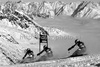 Sanni Leinonen of Finland skiing in first run of first Women GS FIS Alpine ski World Cup 2009-2010 race in Soelden, Austria. First giant slalom race of Women FIS Alpine ski World Cup was held on Rettenbach glacier above Soelden, Austria on 24th of October 2009.
