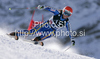 Fifth placed after first run Denise Karbon of Italy skiing in first run of first Women GS FIS Alpine ski World Cup 2009-2010 race in Soelden, Austria. First giant slalom race of Women FIS Alpine ski World Cup was held on Rettenbach glacier above Soelden, Austria on 24th of October 2009.
