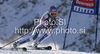 Ingrid Jacquemod of France skiing in first run of first Women GS FIS Alpine ski World Cup 2009-2010 race in Soelden, Austria. First giant slalom race of Women FIS Alpine ski World Cup was held on Rettenbach glacier above Soelden, Austria on 24th of October 2009.
