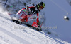 Nicole Hosp of Austria skiing in first run of first Women GS FIS Alpine ski World Cup 2009-2010 race in Soelden, Austria. First giant slalom race of Women FIS Alpine ski World Cup was held on Rettenbach glacier above Soelden, Austria on 24th of October 2009.
