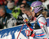 Ingrid Jacquemod of France reacts in finish of second run of first Women GS FIS Alpine ski World Cup 2009-2010 race in Soelden, Austria. First giant slalom race of Women FIS Alpine ski World Cup was held on Rettenbach glacier above Soelden, Austria on 24th of October 2009.
