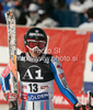 Taina Barioz of France reacts in finish of second run of first Women GS FIS Alpine ski World Cup 2009-2010 race in Soelden, Austria. First giant slalom race of Women FIS Alpine ski World Cup was held on Rettenbach glacier above Soelden, Austria on 24th of October 2009.
