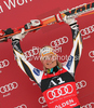 Winner Tanja Poutiainen of Finland celebrates her medal won in first Women GS FIS Alpine ski World Cup 2009-2010 race in Soelden, Austria. First giant slalom race of Women FIS Alpine ski World Cup was held on Rettenbach glacier above Soelden, Austria on 24th of October 2009.
