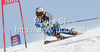 Sixth placed Anja Paerson of Sweden skiing in second run of first Women GS FIS Alpine ski World Cup 2009-2010 race in Soelden, Austria. First giant slalom race of Women FIS Alpine ski World Cup was held on Rettenbach glacier above Soelden, Austria on 24th of October 2009.
