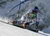 Eight after first run Jean-Baptiste Grange of France skiing in first run of first Men GS FIS Alpine ski World Cup 2009-2010 race in Soelden, Austria. First giant slalom race of Men FIS Alpine ski World Cup was held on Rettenbach glacier above Soelden, Austria on 25th of October 2009.
