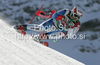 Third after first run Carlo Janka of Switzerland skiing in first run of first Men GS FIS Alpine ski World Cup 2009-2010 race in Soelden, Austria. First giant slalom race of Men FIS Alpine ski World Cup was held on Rettenbach glacier above Soelden, Austria on 25th of October 2009.
