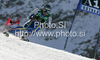 Markus Larsson of Sweden skiing in first run of first Men GS FIS Alpine ski World Cup 2009-2010 race in Soelden, Austria. First giant slalom race of Men FIS Alpine ski World Cup was held on Rettenbach glacier above Soelden, Austria on 25th of October 2009.

