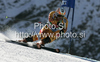 Seventh after first run Jean-Philippe Roy of Canada skiing in first run of first Men GS FIS Alpine ski World Cup 2009-2010 race in Soelden, Austria. First giant slalom race of Men FIS Alpine ski World Cup was held on Rettenbach glacier above Soelden, Austria on 25th of October 2009.
