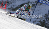 Thomas Blondin Mermillod of France skiing in first run of first Men GS FIS Alpine ski World Cup 2009-2010 race in Soelden, Austria. First giant slalom race of Men FIS Alpine ski World Cup was held on Rettenbach glacier above Soelden, Austria on 25th of October 2009.
