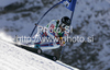 Thomas Frey of France skiing in first run of first Men GS FIS Alpine ski World Cup 2009-2010 race in Soelden, Austria. First giant slalom race of Men FIS Alpine ski World Cup was held on Rettenbach glacier above Soelden, Austria on 25th of October 2009.
