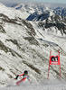 Philipp Schoerghofer of Austria skiing in first run of first Men GS FIS Alpine ski World Cup 2009-2010 race in Soelden, Austria. First giant slalom race of Men FIS Alpine ski World Cup was held on Rettenbach glacier above Soelden, Austria on 25th of October 2009.
