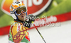 Ninth placed Jean-Philippe Roy of Canada reacts in finish of second run of first Men GS FIS Alpine ski World Cup 2009-2010 race in Soelden, Austria. First giant slalom race of Men FIS Alpine ski World Cup was held on Rettenbach glacier above Soelden, Austria on 25th of October 2009.

