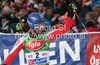 Fifth placed Benjamin Raich of Austria reacts in finish of second run of first Men GS FIS Alpine ski World Cup 2009-2010 race in Soelden, Austria. First giant slalom race of Men FIS Alpine ski World Cup was held on Rettenbach glacier above Soelden, Austria on 25th of October 2009.

