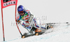 Jean-Baptiste Grange of France skiing in second run of first Men GS FIS Alpine ski World Cup 2009-2010 race in Soelden, Austria. First giant slalom race of Men FIS Alpine ski World Cup was held on Rettenbach glacier above Soelden, Austria on 25th of October 2009. <br> 

