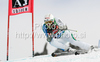 Massimiliano Blardone of Italy skiing in second run of first Men GS FIS Alpine ski World Cup 2009-2010 race in Soelden, Austria. First giant slalom race of Men FIS Alpine ski World Cup was held on Rettenbach glacier above Soelden, Austria on 25th of October 2009. <br> 
