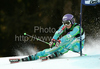 Tina Maze of Slovenia skiing in first run of women giant slalom World Cup race in Lienz, Austra. Giant slalom race of Women Audi FIS Alpine skiing World Cup 2009-10 was held in Lienz, Slovenia, on 28th of December 2009.
