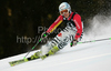 Leader after first run, Kathrin Hoelzl of Germany skiing in first run of women giant slalom World Cup race in Lienz, Austra. Giant slalom race of Women Audi FIS Alpine skiing World Cup 2009-10 was held in Lienz, Slovenia, on 28th of December 2009.
