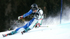 Manuela Moelgg of Italy skiing in first run of women giant slalom World Cup race in Lienz, Austra. Giant slalom race of Women Audi FIS Alpine skiing World Cup 2009-10 was held in Lienz, Slovenia, on 28th of December 2009.
