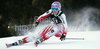 Michaela Kirchgasser of Austria skiing in first run of women giant slalom World Cup race in Lienz, Austra. Giant slalom race of Women Audi FIS Alpine skiing World Cup 2009-10 was held in Lienz, Slovenia, on 28th of December 2009.
