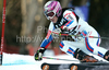 Marion Bertrand of France skiing in first run of women giant slalom World Cup race in Lienz, Austra. Giant slalom race of Women Audi FIS Alpine skiing World Cup 2009-10 was held in Lienz, Slovenia, on 28th of December 2009.
