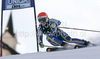 Maria Pietilae-Holmner of Sweden skiing in first run of women giant slalom World Cup race in Lienz, Austra. Giant slalom race of Women Audi FIS Alpine skiing World Cup 2009-10 was held in Lienz, Slovenia, on 28th of December 2009.
