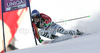 Viktoria Rebensburg of Germany skiing in first run of women giant slalom World Cup race in Lienz, Austra. Giant slalom race of Women Audi FIS Alpine skiing World Cup 2009-10 was held in Lienz, Slovenia, on 28th of December 2009.
