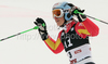 Winner Kathrin Hoelzl of Germany reacts in finish of second run of women giant slalom World Cup race in Lienz, Austra. Giant slalom race of Women Audi FIS Alpine skiing World Cup 2009-10 was held in Lienz, Slovenia, on 28th of December 2009.
