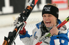 Second placed Manuela Moelgg of Italy reacts in finish of second run of women giant slalom World Cup race in Lienz, Austra. Giant slalom race of Women Audi FIS Alpine skiing World Cup 2009-10 was held in Lienz, Slovenia, on 28th of December 2009.

