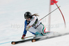 Manuela Moelgg of Italy skiing in second run of women giant slalom World Cup race in Lienz, Austra. Giant slalom race of Women Audi FIS Alpine skiing World Cup 2009-10 was held in Lienz, Slovenia, on 28th of December 2009.
