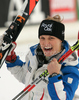 Second placed Manuela Moelgg of Italy reacts in finish of second run of women giant slalom World Cup race in Lienz, Austra. Giant slalom race of Women Audi FIS Alpine skiing World Cup 2009-10 was held in Lienz, Slovenia, on 28th of December 2009.
